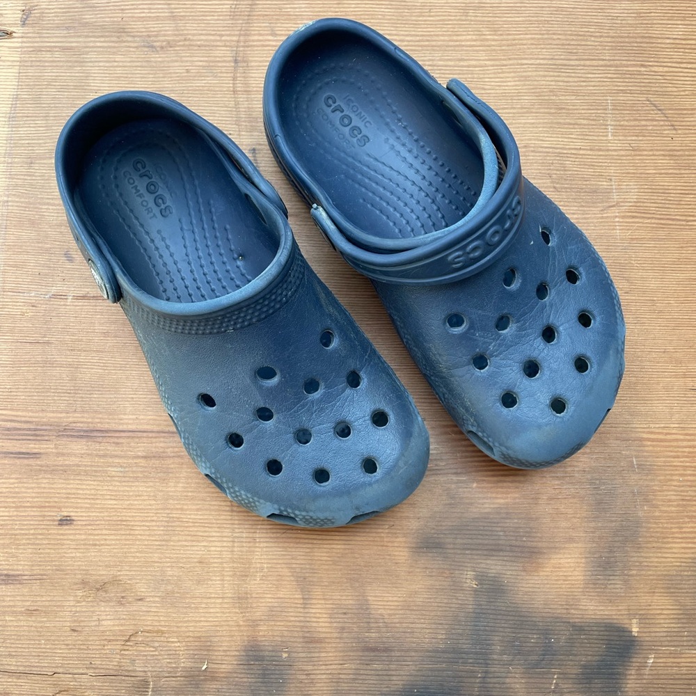 CROCS Blue Water Shoes with Perforated Design